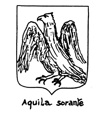 Bild des heraldischen Begriffs: Aquila sorante